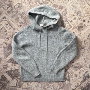 Gentle Fawn Light Gray Ribbed Knit Hoodie